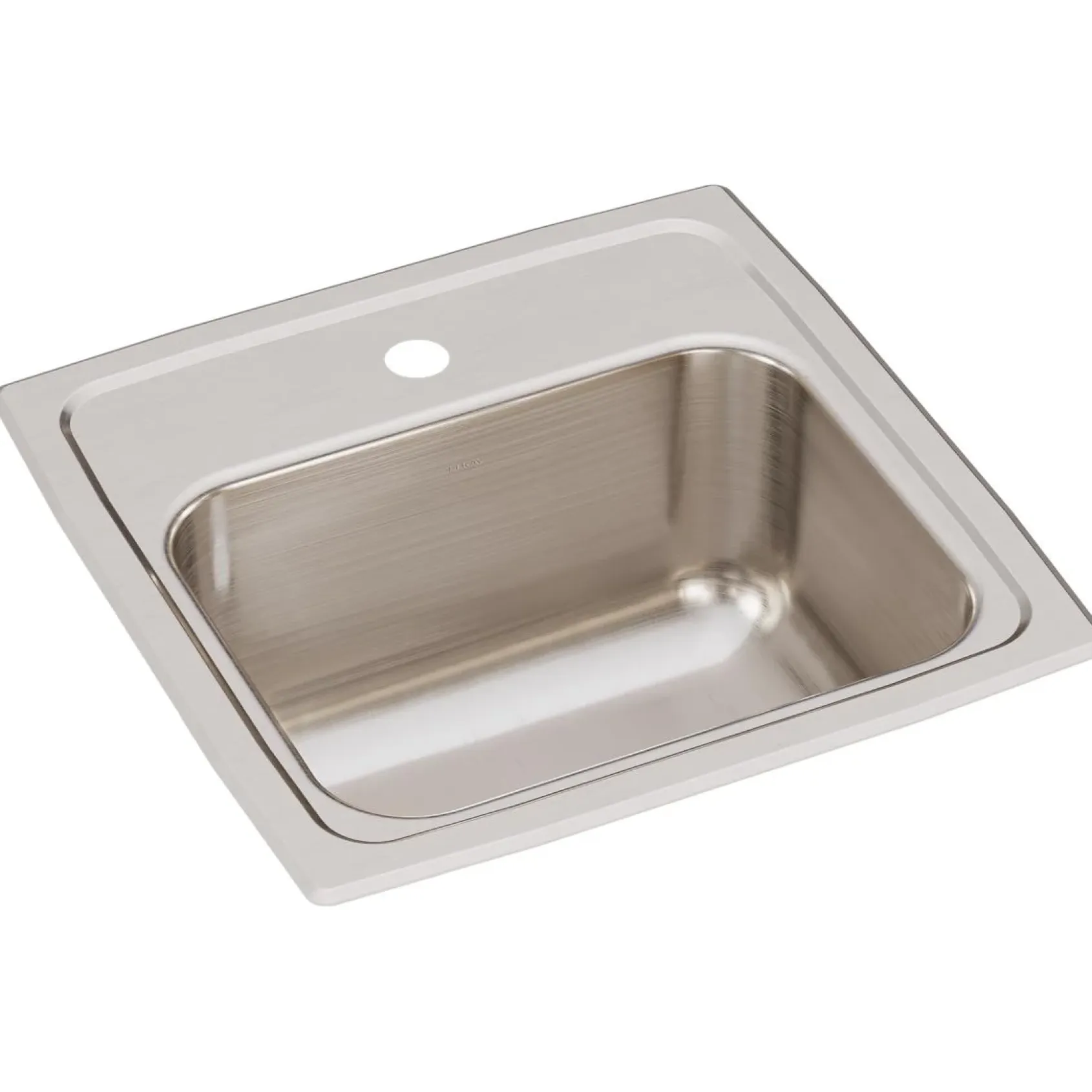 Elkay Lustertone 15" Stainless Steel Bar Sink, Lustrous Satin, 1 Faucet Hole, BLR151