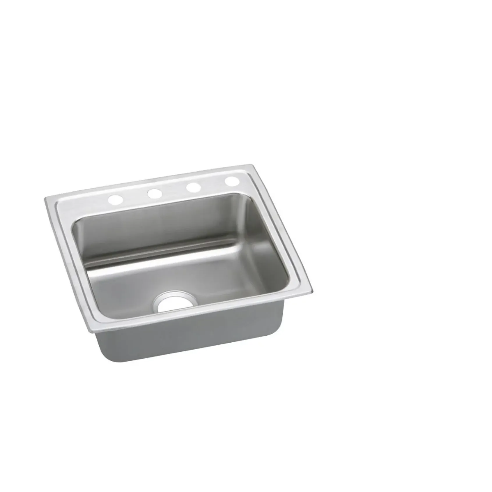 Elkay Lustertone Classic 22" Drop In/Topmount Stainless Steel ADA Kitchen Sink, Lustrous Satin, 1 Faucet Hole, LRADQ2219651
