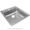 Elkay Lustertone Classic 20" Drop In/Topmount Stainless Steel ADA Kitchen Sink, Lustrous Satin, 1 Faucet Hole, LRAD2022601