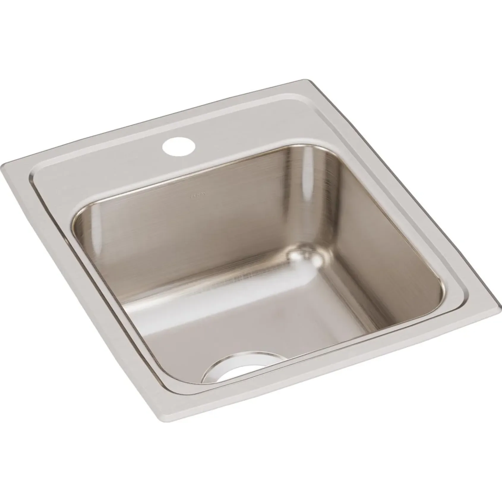 Elkay Lustertone Classic 15" Rectangular Stainless Steel Bar/Prep Sink, 1 Faucet Hole, LRQ15171
