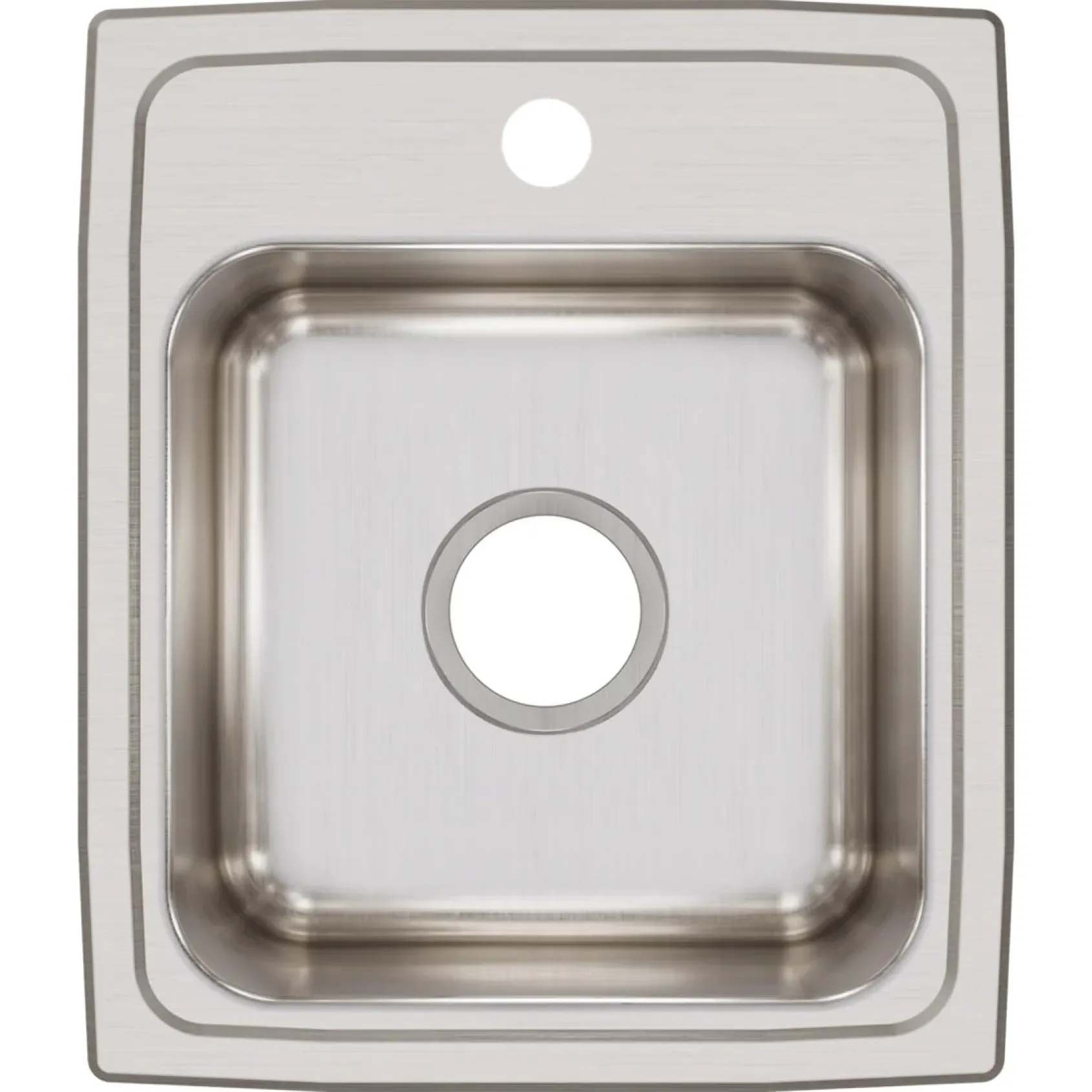 Elkay Lustertone Classic 15" Rectangular Stainless Steel Bar/Prep Sink, 1 Faucet Hole, LRQ15171