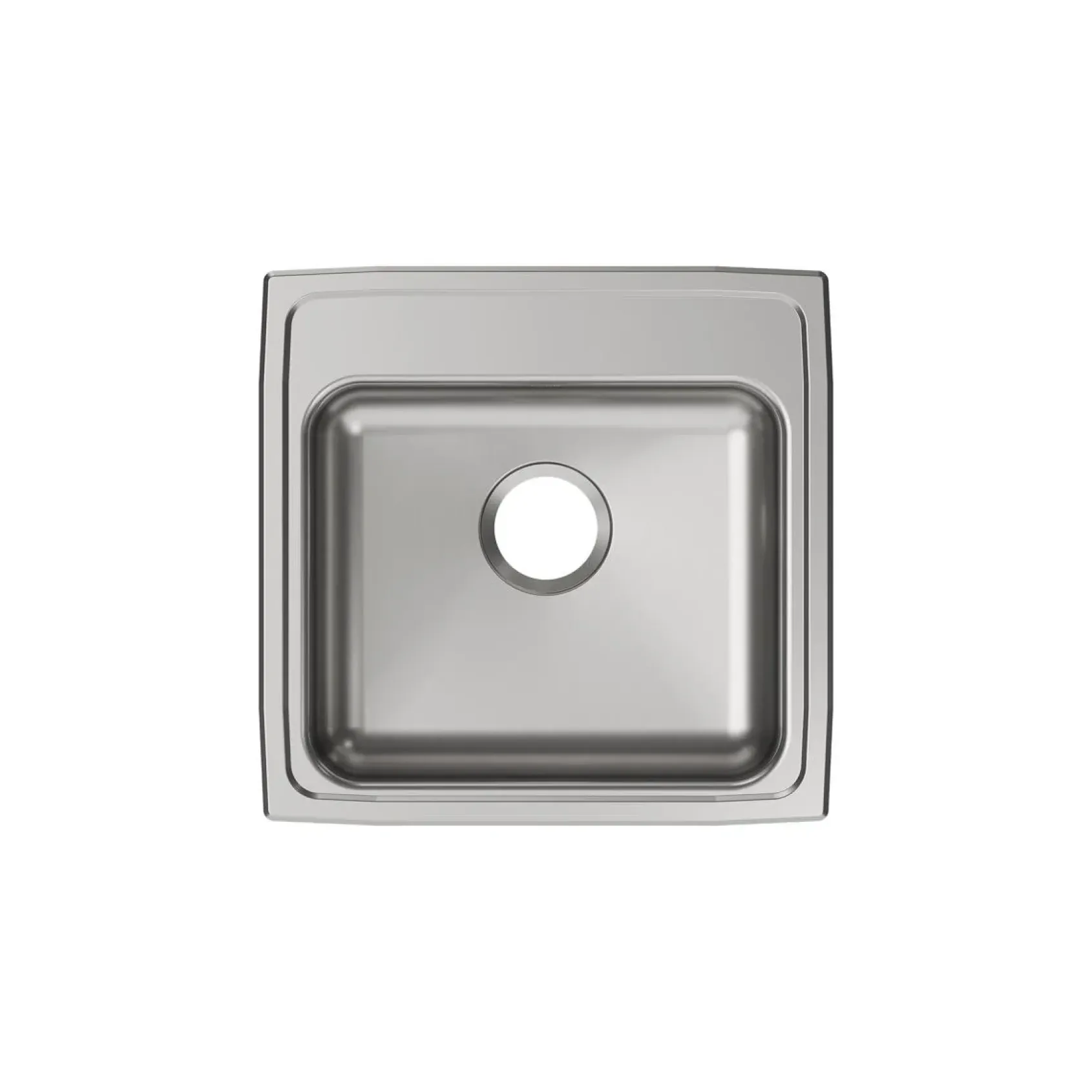 Elkay Lustertone Classic 20" Drop In/Topmount Stainless Steel ADA Kitchen Sink, Lustrous Satin, No Faucet Hole, LRAD1919500