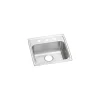 Elkay Lustertone Classic 20" Drop In/Topmount Stainless Steel ADA Kitchen Sink, Lustrous Satin, 3 Faucet Holes, LRAD1919453