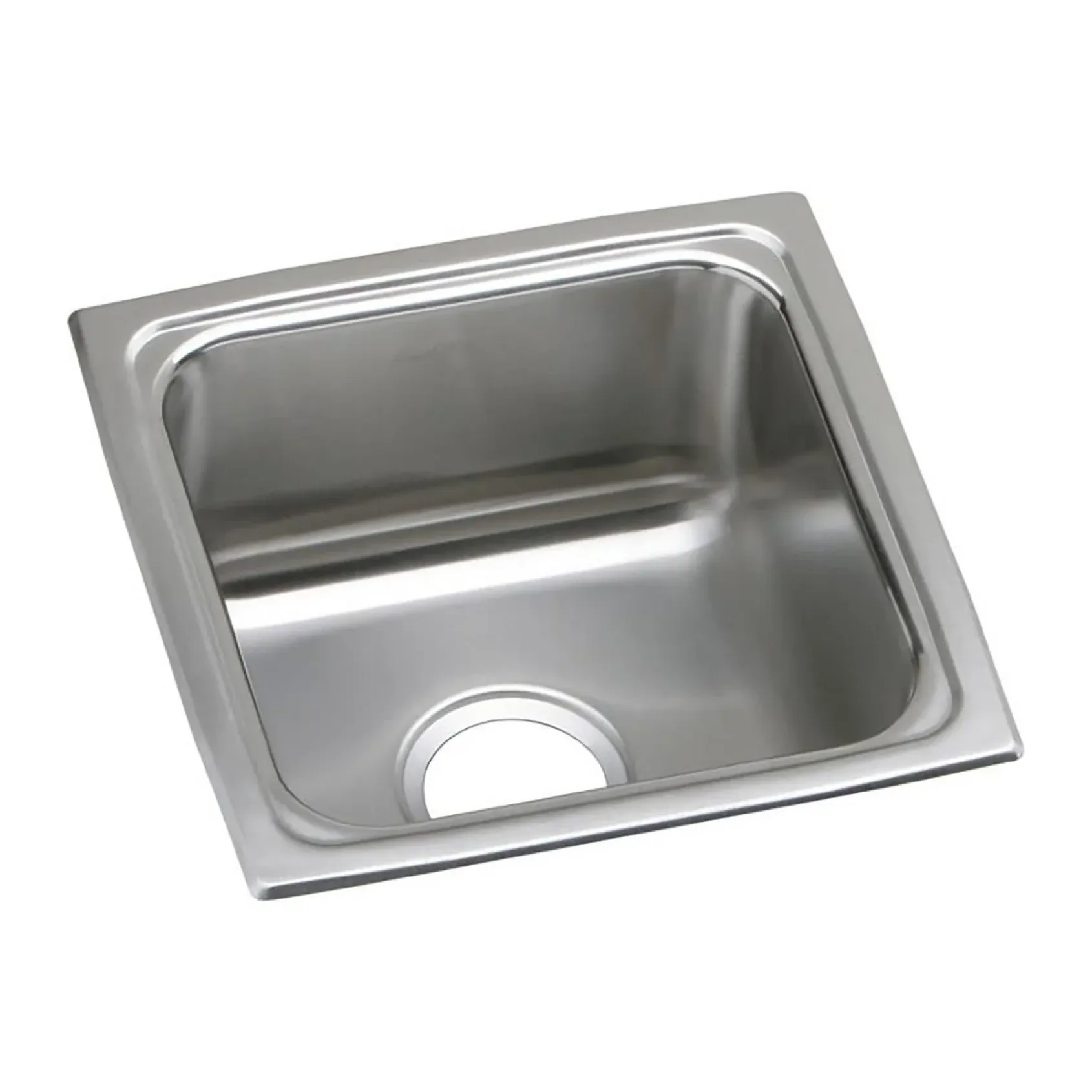 Elkay Lustertone Classic 15" Square Stainless Steel ADA Bar/Prep Sink, Lustrous Satin, 18 Gauge, LFRAD151555