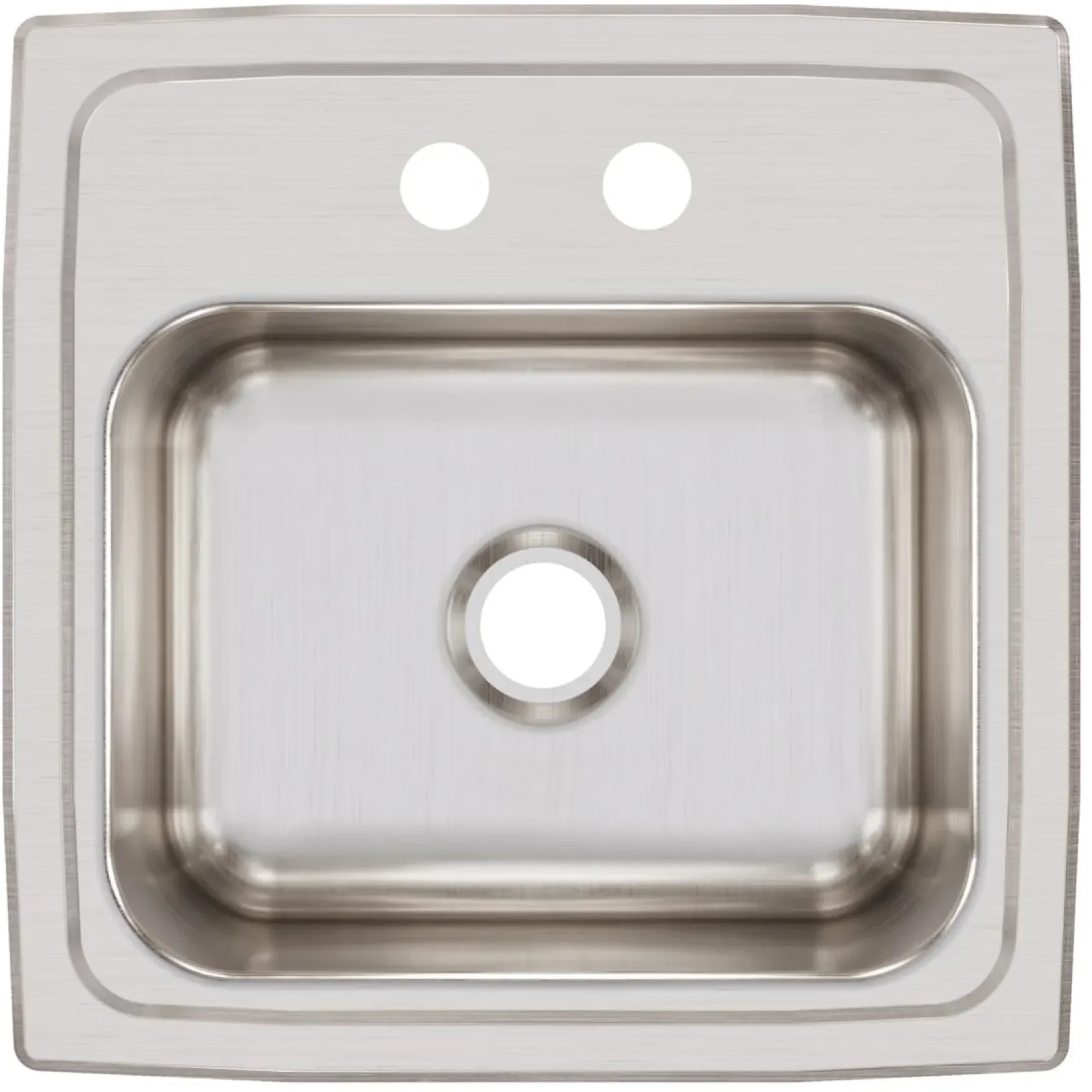 Elkay Lustertone Classic 15" Rectangular Stainless Steel Bar/Prep Sink, 2 Faucet Holes, BLRQ152