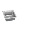 Elkay Lustertone Classic 20" Drop In/Topmount Stainless Steel ADA Kitchen Sink, Lustrous Satin, 3 Faucet Holes, LRADQ2022653