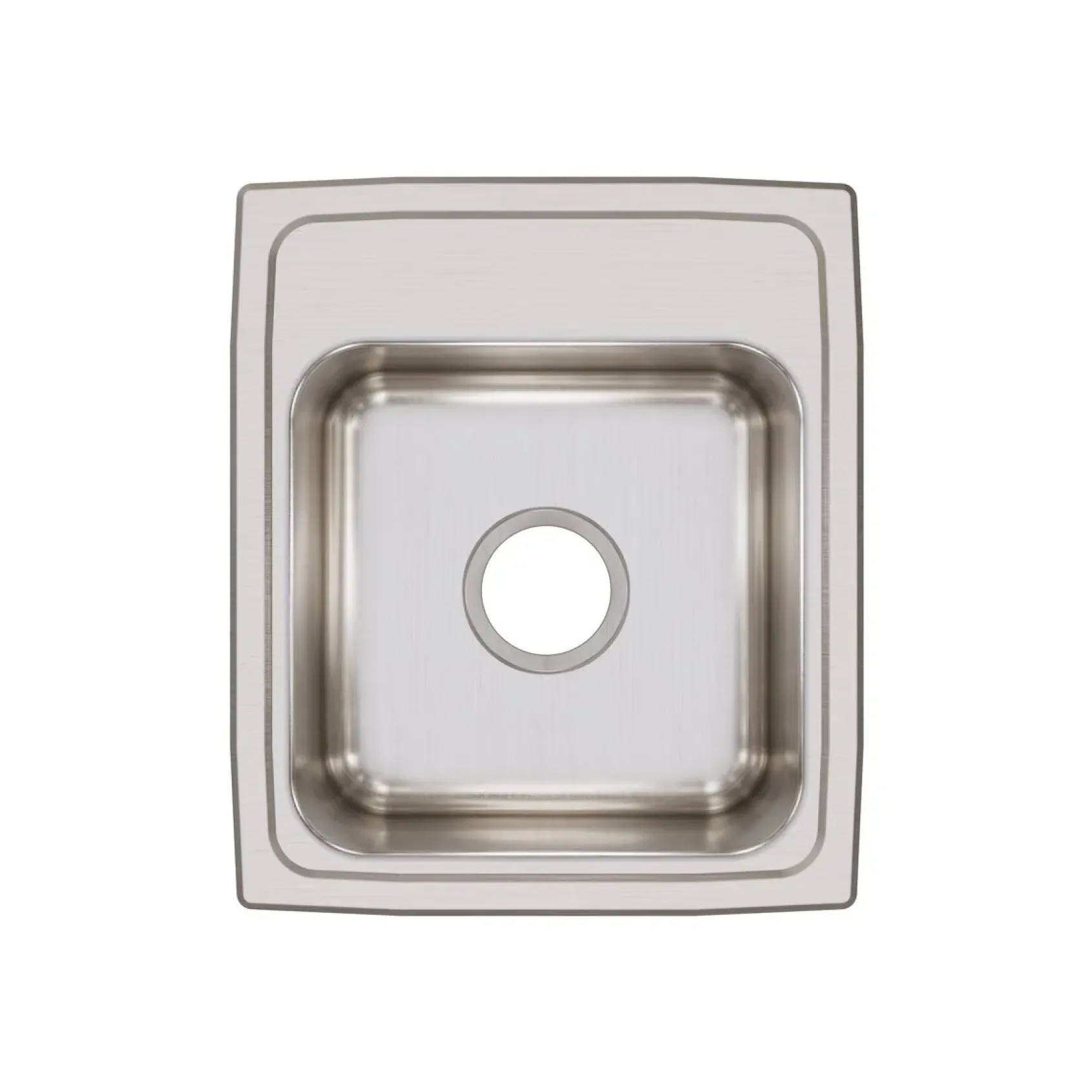 Elkay Lustertone Classic 15" Rectangular Stainless Steel Bar/Prep Sink, No Faucet Hole, LRQ15170