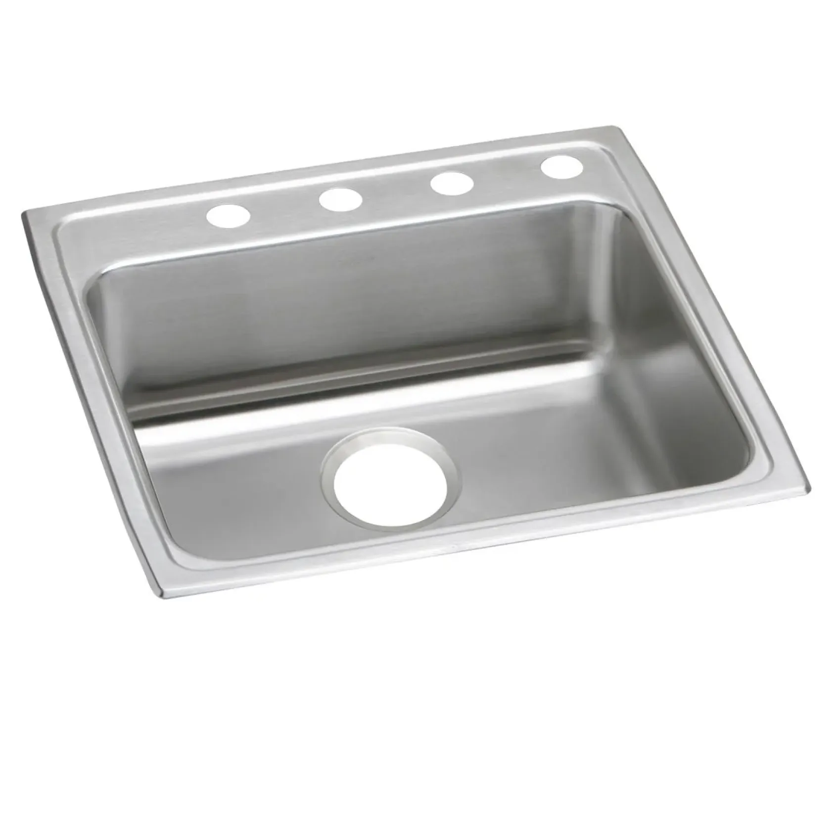 Elkay Lustertone Classic 22" Drop In/Topmount Stainless Steel ADA Kitchen Sink, Lustrous Satin, MR2 Faucet Holes, LRAD222250MR2