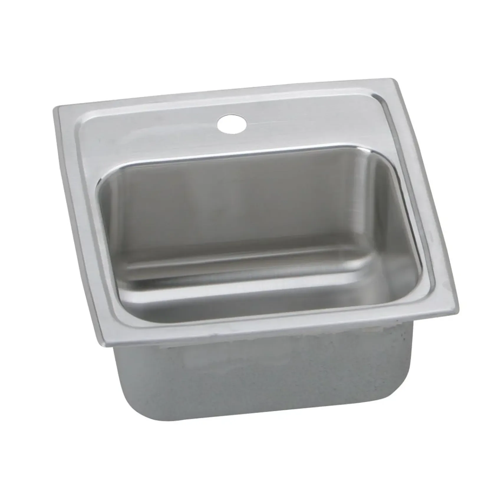 Elkay Lustertone Classic 15" Rectangular Stainless Steel ADA Bar/Prep Sink, 2 Faucet Holes, BLRQ15602