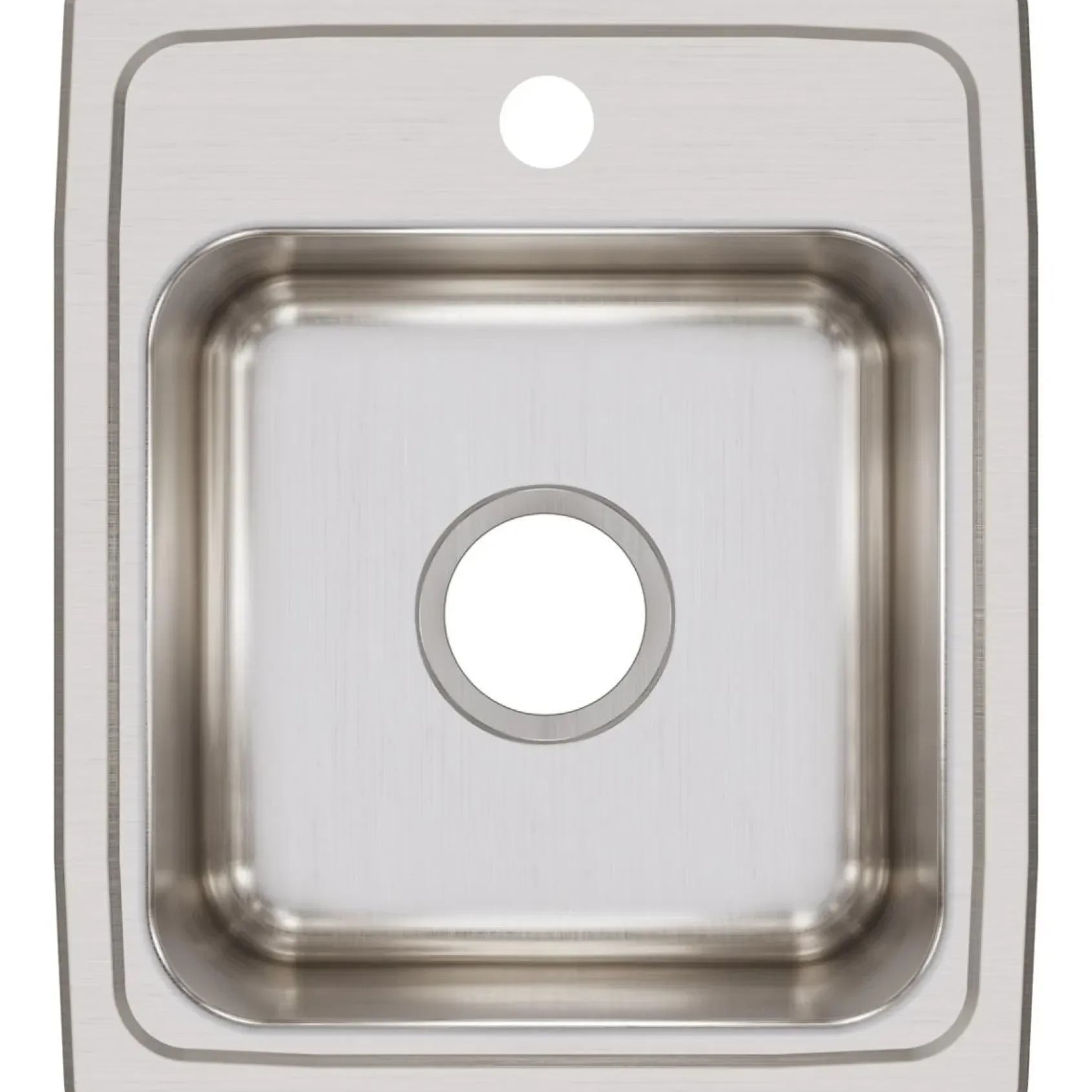Elkay Lustertone Classic 15" Stainless Steel Bar Sink, Lustrous Satin, 1 Faucet Hole, LR15171