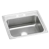 Elkay Lustertone Classic 22" Drop In/Topmount Stainless Steel ADA Kitchen Sink, Lustrous Satin, MR2 Faucet Holes, LRAD221940MR2