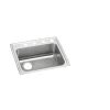 Elkay Lustertone Classic 22" Drop In/Topmount Stainless Steel ADA Kitchen Sink, Lustrous Satin, 1 Faucet Hole, LRAD221960L1