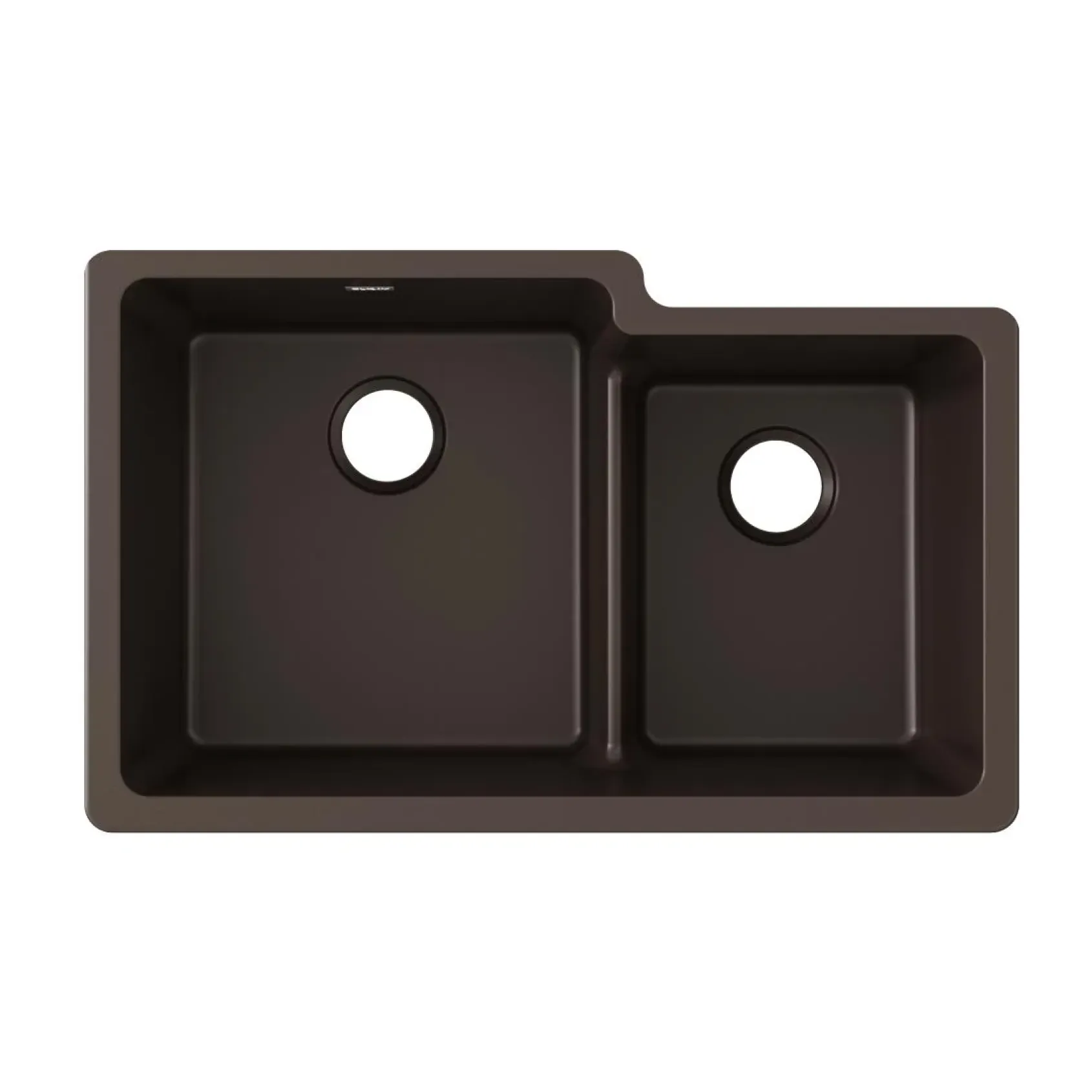 Elkay Quartz Classic 33" Undermount Quartz Kitchen Sink, 60/40 Double Bowl, Mocha, ELGULBO3322MC0