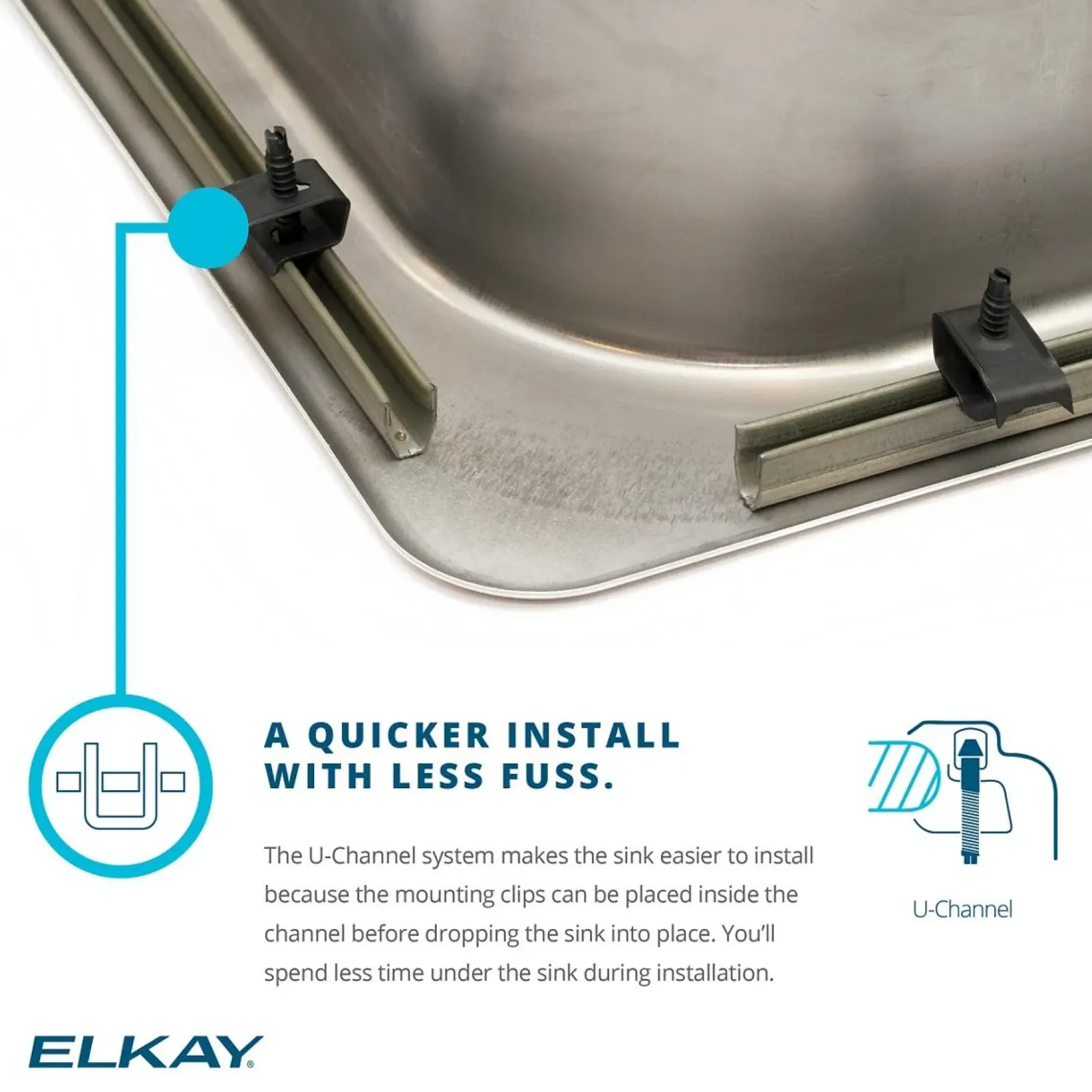Elkay Celebrity 33" Drop In/Topmount Stainless Steel Kitchen Sink, Brushed Satin, 4 Faucet Holes, CRS33224