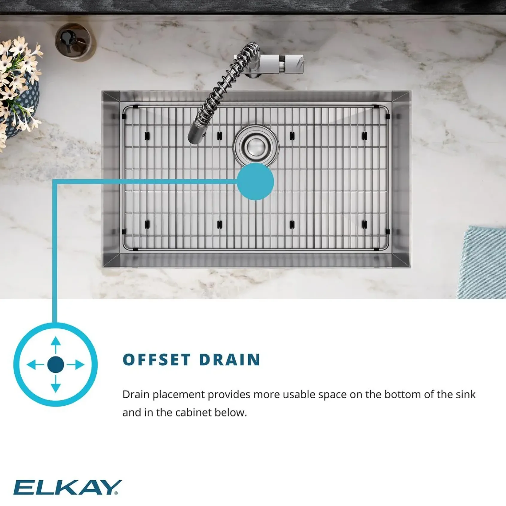 Elkay Crosstown 32" Undermount Stainless Steel Workstation Kitchen Sink Kit with Accessories, 50/50 with Aqua Divide Double Bowl, Polished Satin, 18 Gauge, ECTRUAQ31169TWC