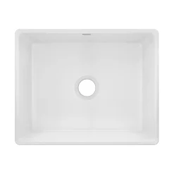 Elkay 24" Fireclay Farmhouse Kitchen Sink, White, SWUF2520WH
