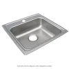 Elkay Lustertone Classic 20" Drop In/Topmount Stainless Steel ADA Kitchen Sink, Lustrous Satin, OS4 Faucet Holes, LRAD191955OS4
