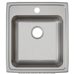 Elkay Lustertone Classic 20" Drop In/Topmount Stainless Steel ADA Kitchen Sink, Lustrous Satin, 3 Faucet Holes, LRAD2022653