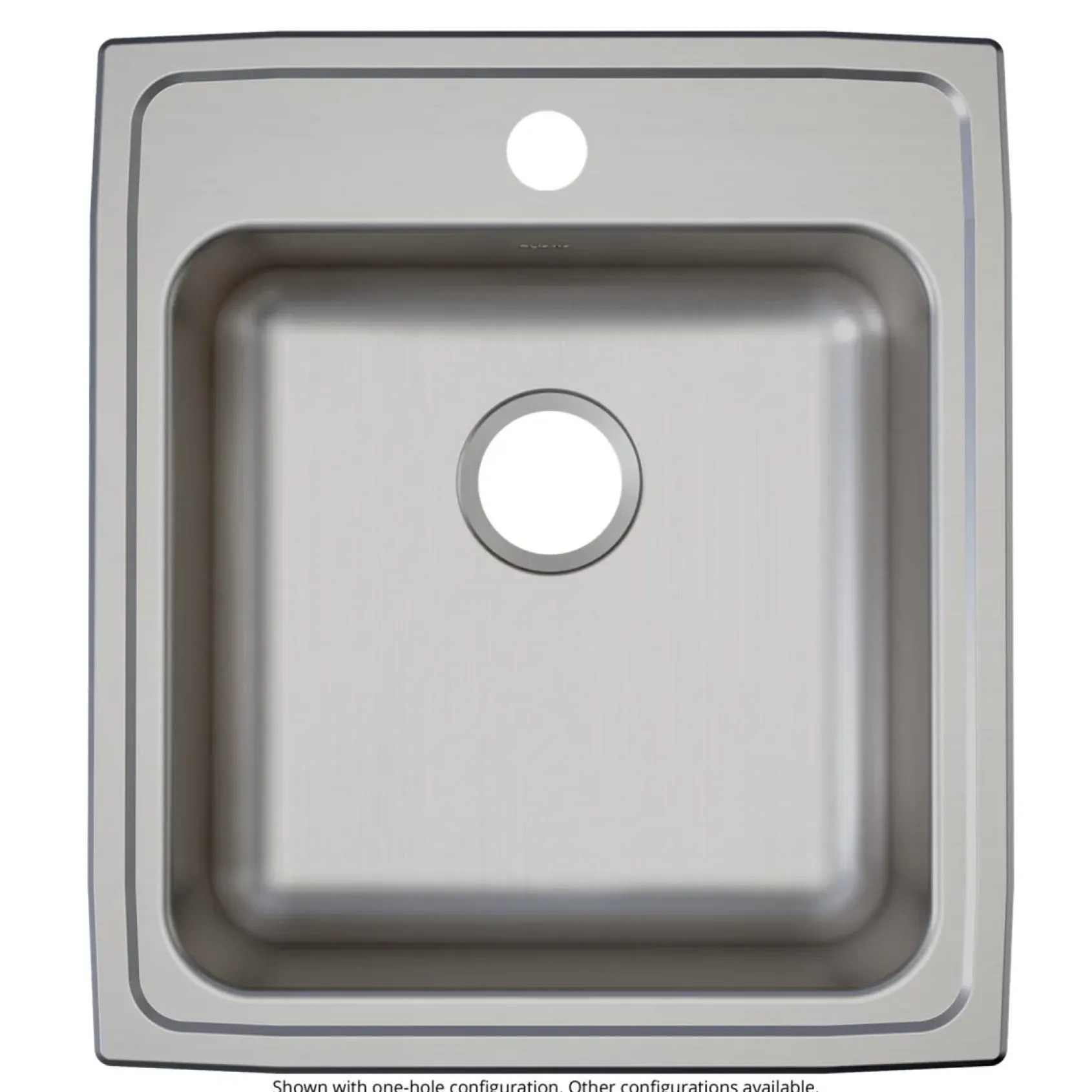 Elkay Lustertone Classic 20" Drop In/Topmount Stainless Steel ADA Kitchen Sink, Lustrous Satin, 3 Faucet Holes, LRAD2022653