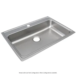 Elkay Lustertone Classic 31" Drop In/Topmount Stainless Steel ADA Kitchen Sink, Lustrous Satin, 1 Faucet Hole, LRAD3122551