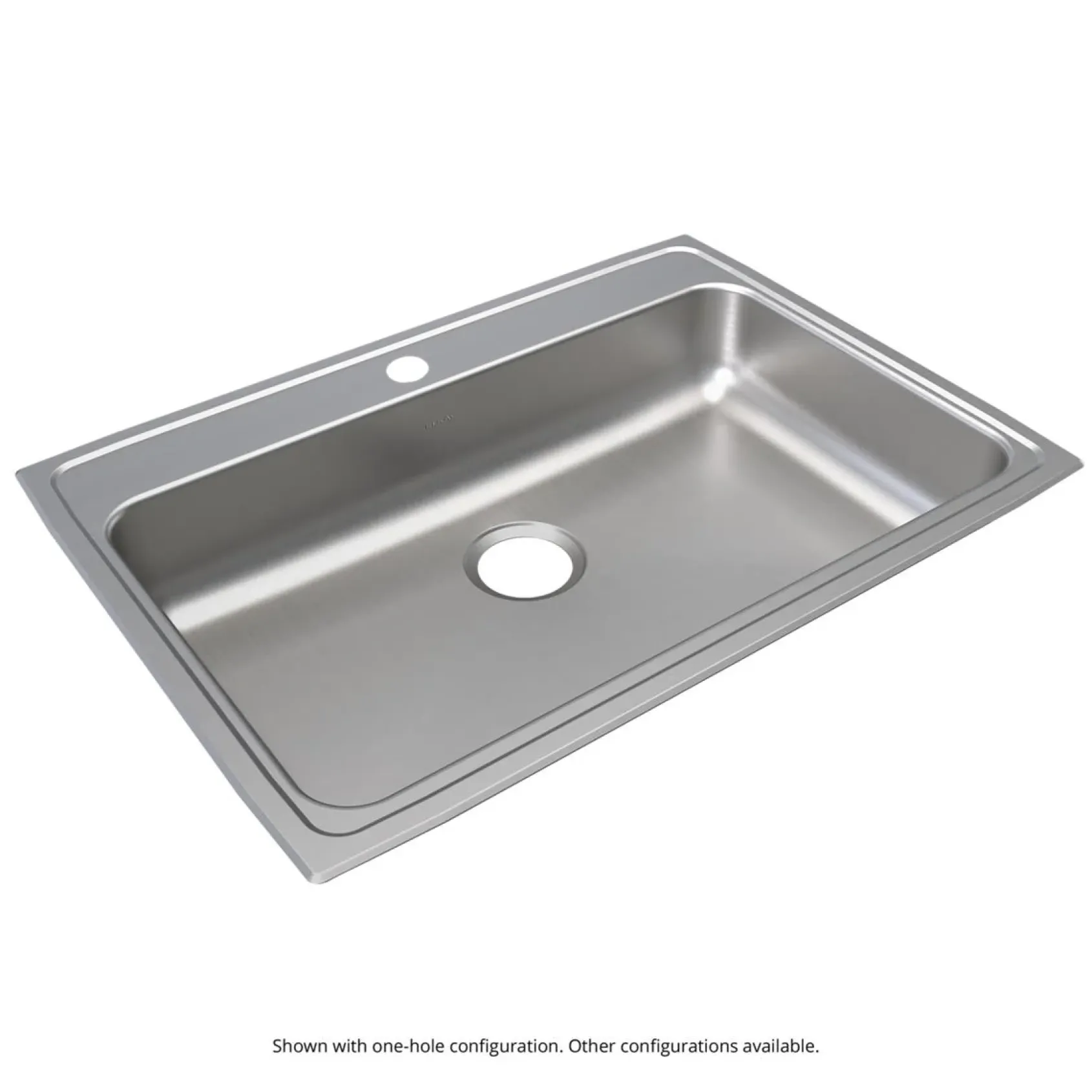 Elkay Lustertone Classic 31" Drop In/Topmount Stainless Steel ADA Kitchen Sink, Lustrous Satin, 1 Faucet Hole, LRAD3122551