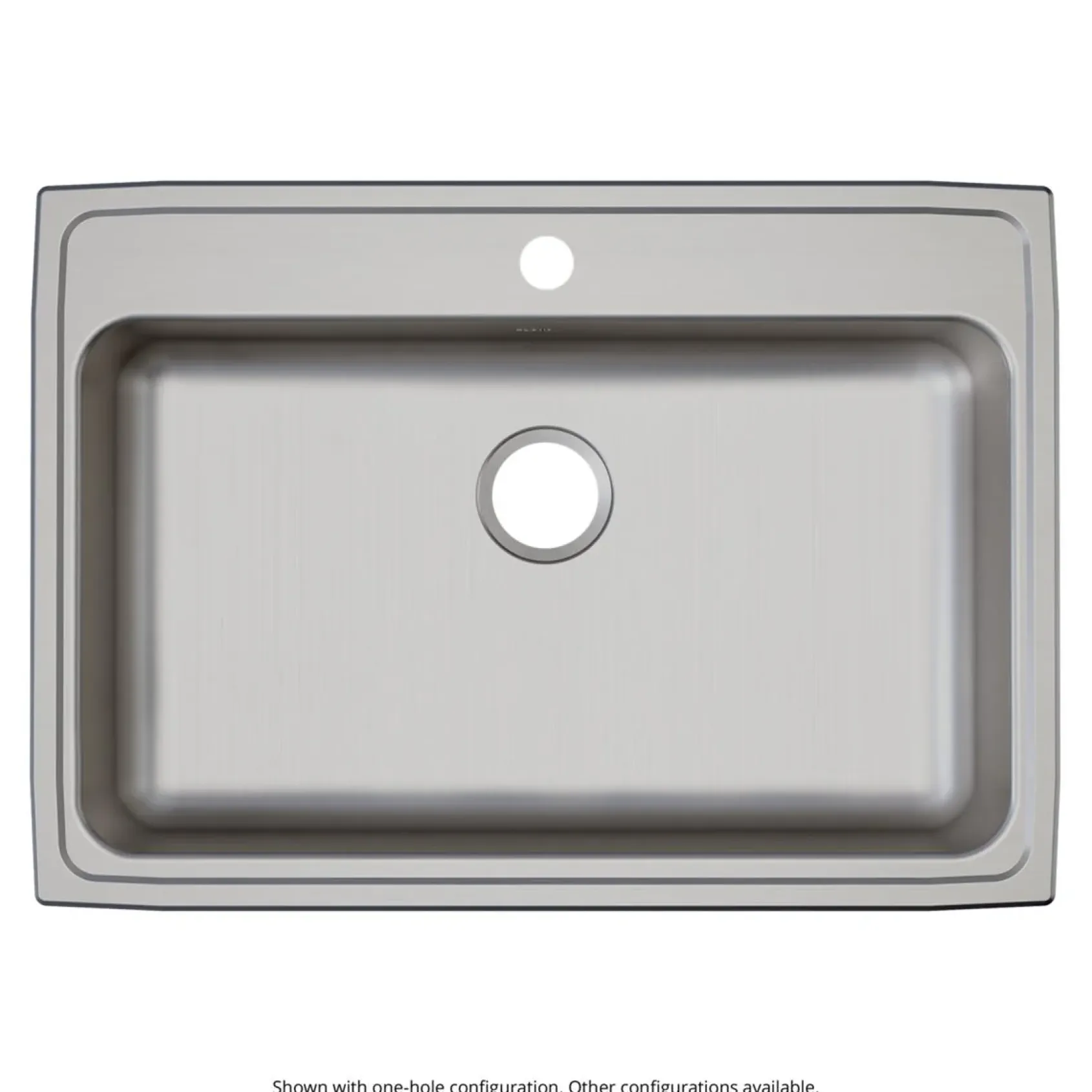 Elkay Lustertone Classic 31" Drop In/Topmount Stainless Steel ADA Kitchen Sink, Lustrous Satin, 1 Faucet Hole, LRAD3122551