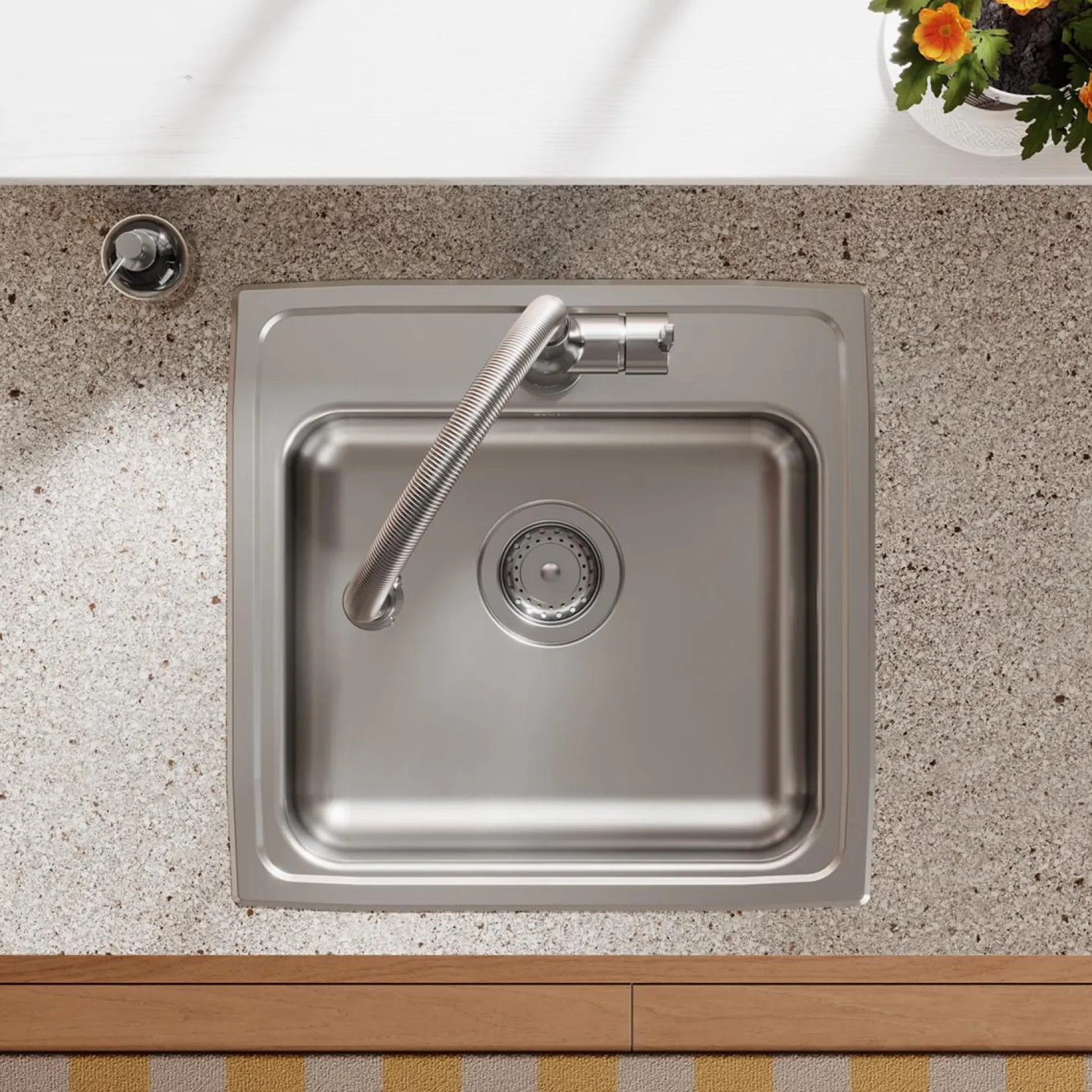 Elkay Lustertone Classic 20" Drop In/Topmount Stainless Steel ADA Kitchen Sink, Lustrous Satin, 1 Faucet Hole, LRAD1919501