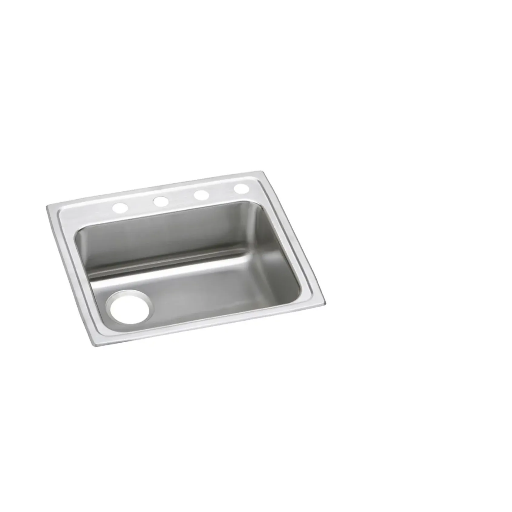Elkay Lustertone Classic 22" Drop In/Topmount Stainless Steel ADA Kitchen Sink, Lustrous Satin, 1 Faucet Hole, LRAD221965L1