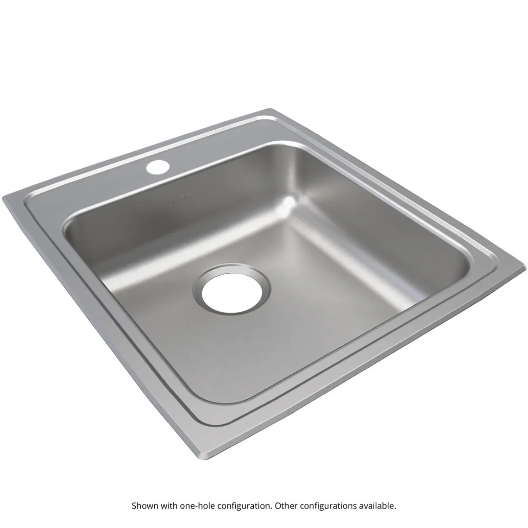 Elkay Lustertone Classic 20" Drop In/Topmount Stainless Steel ADA Kitchen Sink, Lustrous Satin, MR2 Faucet Holes, LRAD202260MR2