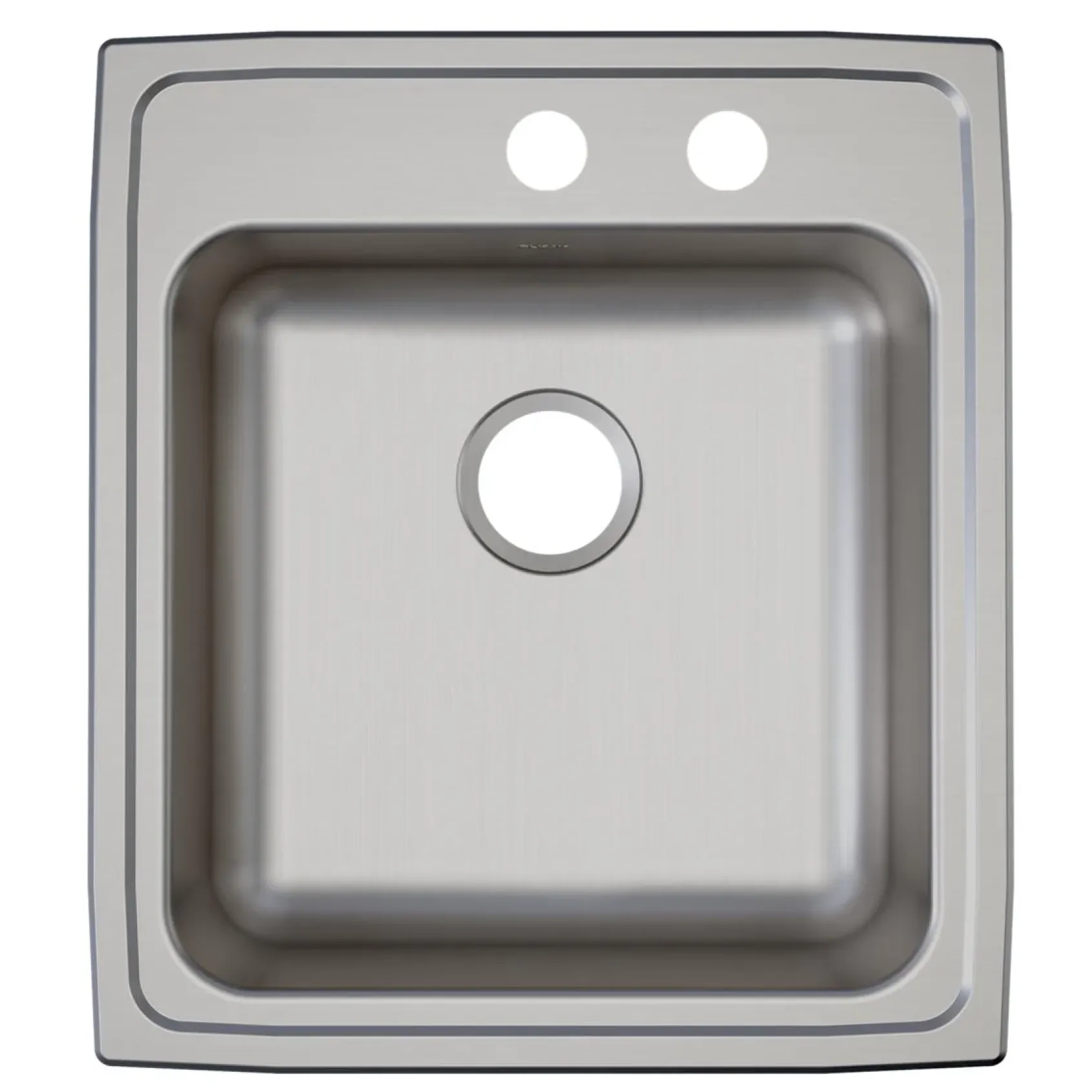 Elkay Lustertone Classic 20" Drop In/Topmount Stainless Steel ADA Kitchen Sink, Lustrous Satin, MR2 Faucet Holes, LRAD202265MR2