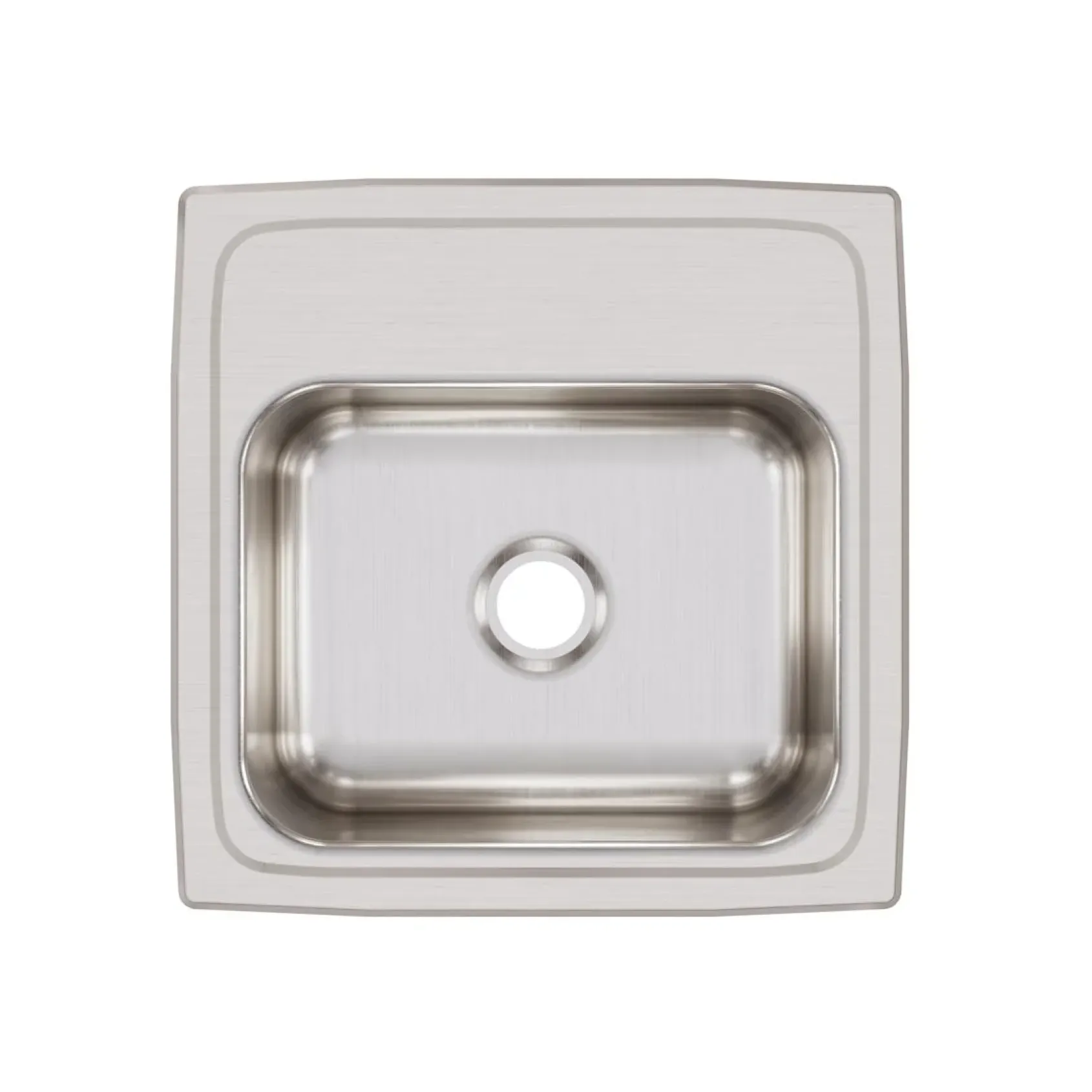 Elkay Lustertone Classic 15" Rectangular Stainless Steel ADA Bar/Prep Sink, No Faucet Hole, BLRQ15600
