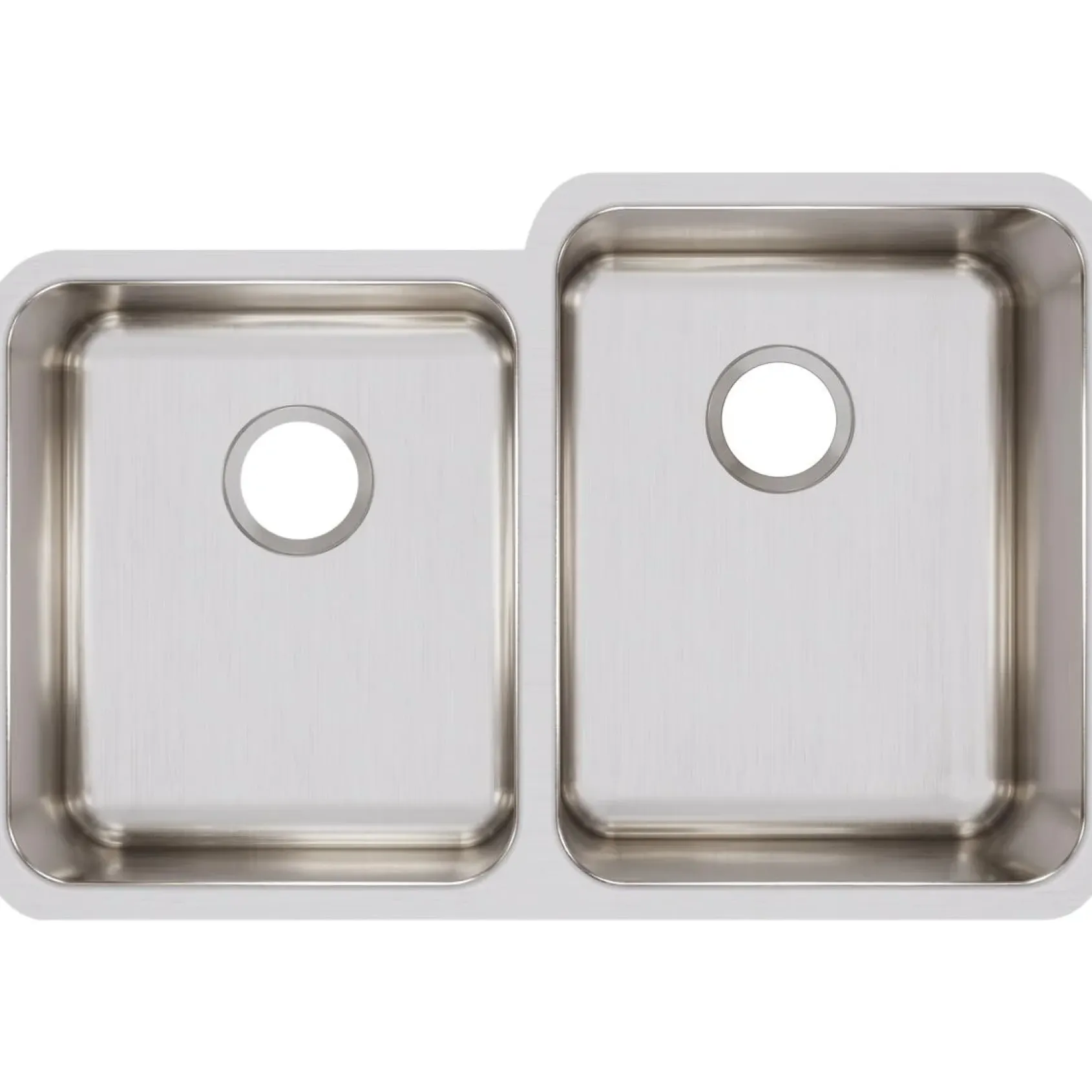 Elkay Lustertone Classic 31" Stainless Steel Kitchen Sink, 50/50 Double Bowl, 18 Gauge, Lustrous Satin, ELUH3120L