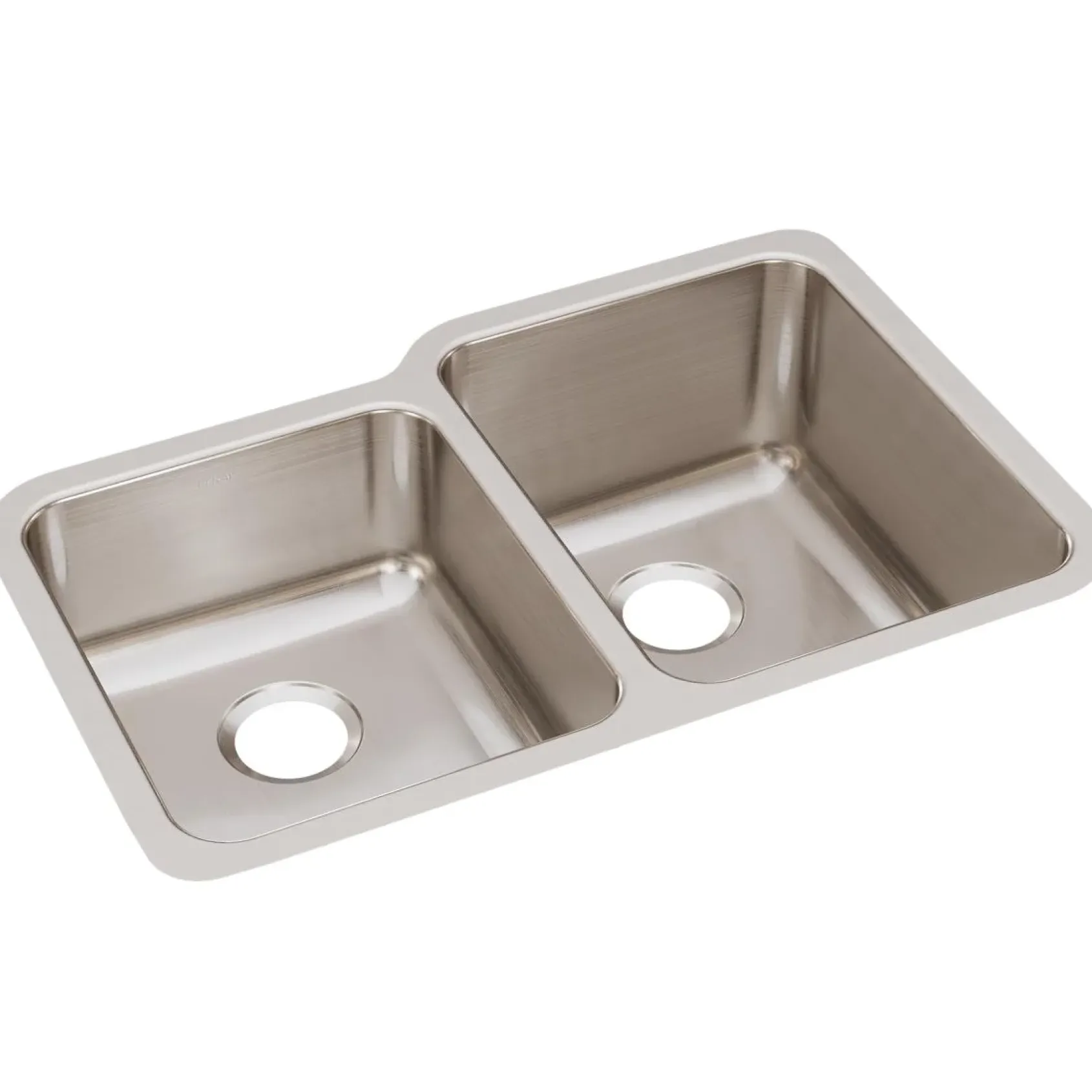 Elkay Lustertone Classic 31" Stainless Steel Kitchen Sink, 50/50 Double Bowl, 18 Gauge, Lustrous Satin, ELUH3120L