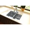 Elkay Lustertone Classic 31" Stainless Steel Kitchen Sink, 50/50 Double Bowl, 18 Gauge, Lustrous Satin, ELUH3120RPD
