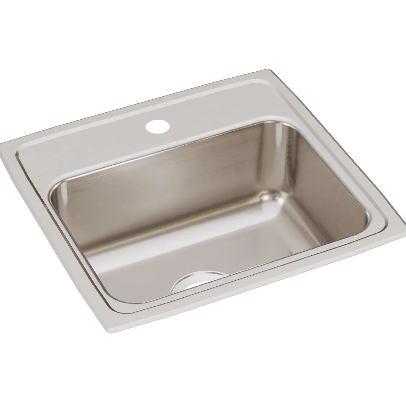 Elkay Lustertone Classic 19" Stainless Steel Kitchen Sink, 18 Gauge, Lustrous Satin, 1 Faucet Hole, LR19181