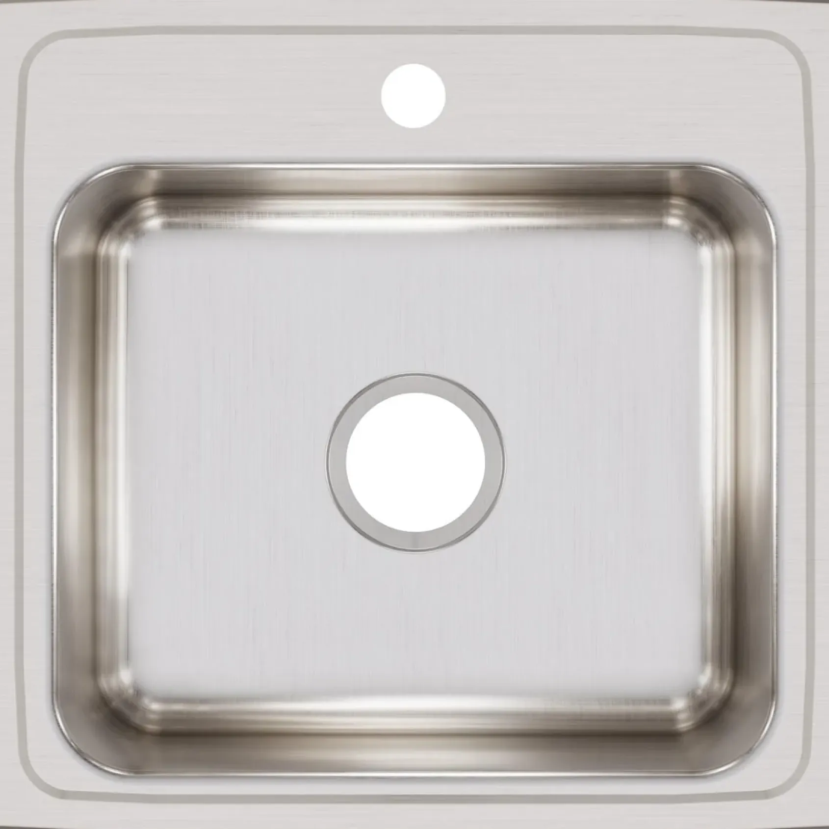 Elkay Lustertone Classic 20" Stainless Steel Kitchen Sink, 18 Gauge, Lustrous Satin, 1 Faucet Hole, LR19191