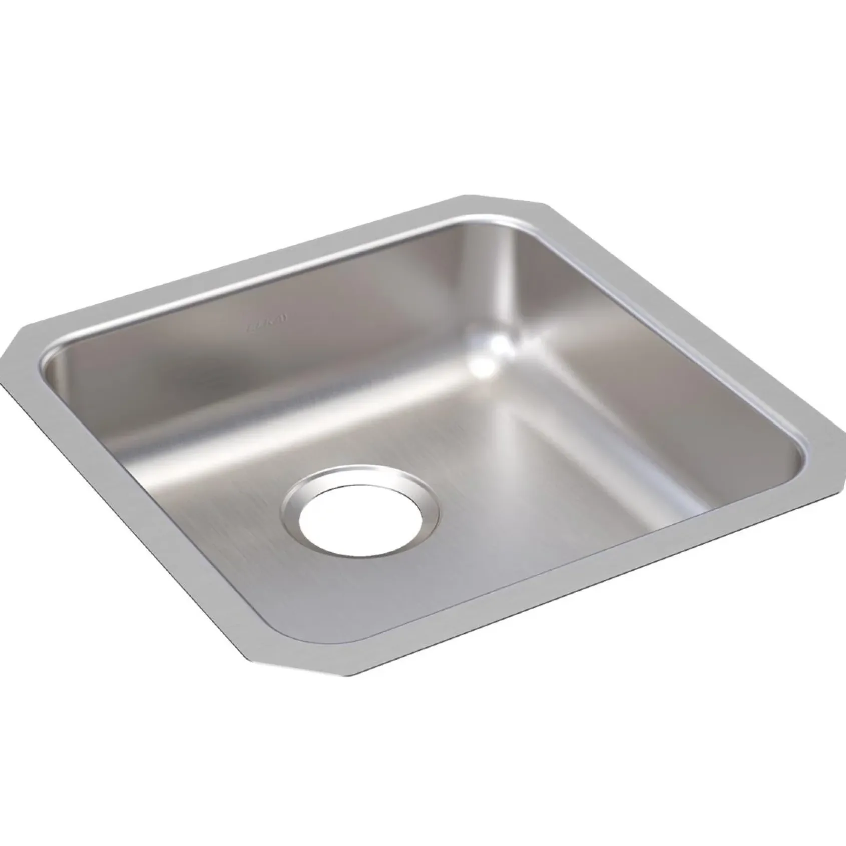 Elkay Lustertone Classic 19" Undermount Stainless Steel ADA Kitchen Sink, Lustrous Satin, 18 Gauge, ELUHAD161655