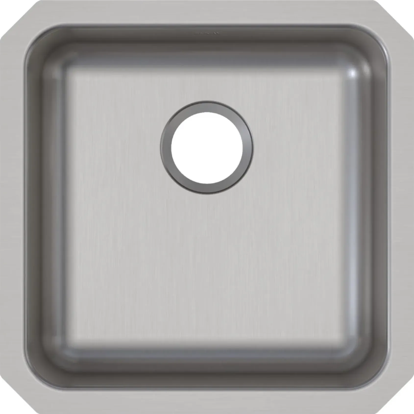 Elkay Lustertone Classic 19" Undermount Stainless Steel ADA Kitchen Sink, Lustrous Satin, 18 Gauge, ELUHAD161655