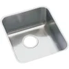 Elkay Lustertone Classic 19" Undermount Stainless Steel ADA Kitchen Sink, Lustrous Satin, 18 Gauge, ELUHAD161650