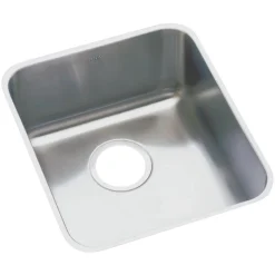 Elkay Lustertone Classic 19" Undermount Stainless Steel ADA Kitchen Sink, Lustrous Satin, 18 Gauge, ELUHAD161650