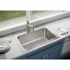 Elkay Lustertone 33" Stainless Steel Kitchen Sink, 18 Gauge, Lustrous Satin, 3 Faucet Hole, DLRS3322123