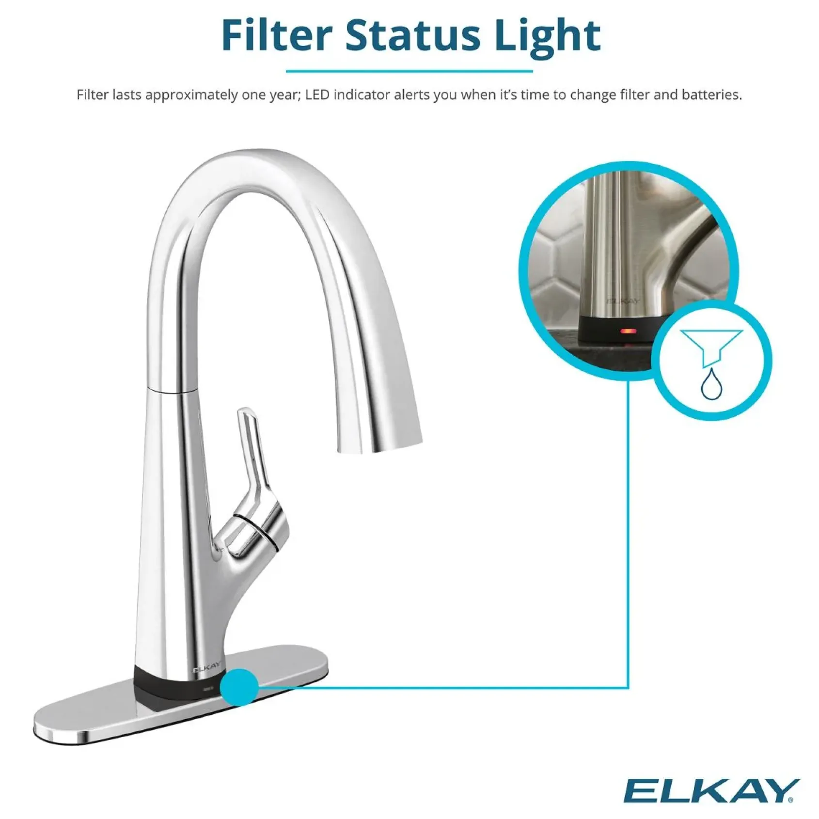 Elkay Quartz Classic 25" Undermount Quartz Kitchen Sink Kit with Faucet, Single Bowl Black, ELGU2522BK0FLC