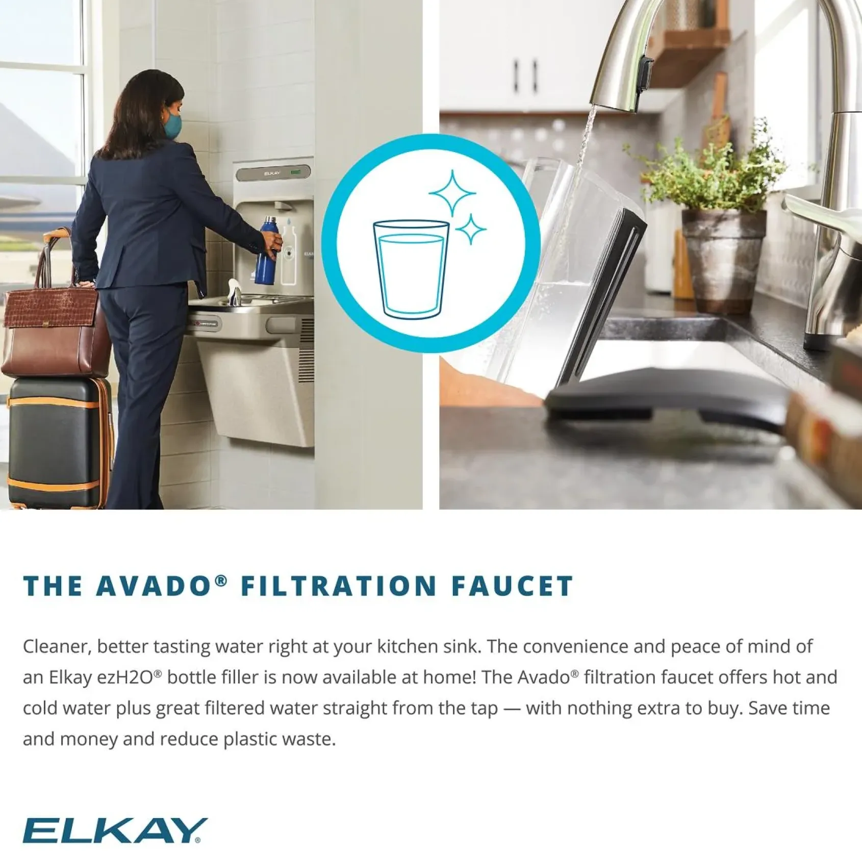 Elkay Quartz Classic 25" Undermount Quartz Kitchen Sink Kit with Faucet, Single Bowl Black, ELGU2522BK0FLC