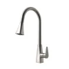 Houzer 1.75 GPM Catori Series Brushed Nickel Single Handle Pull-Out Kitchen Faucet - Brass, CAT-172-BN
