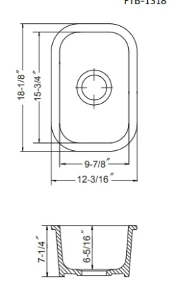 Houzer Platus 13 inch White Fireclay Undermount Single Bowl Bar Sink with Strainer & Grid - PTB-1318 WH-C