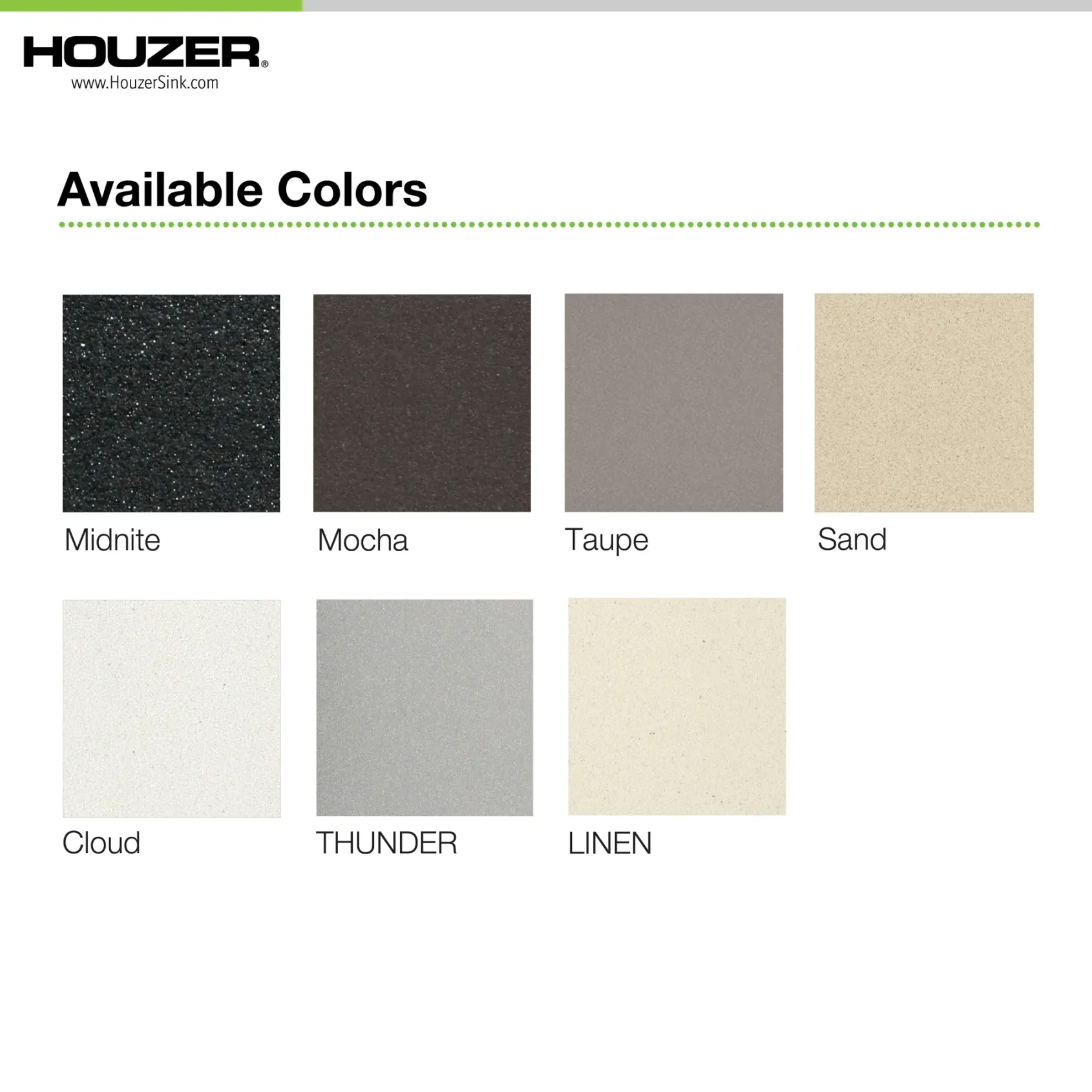 Houzer Quartztone 33" Mocha Granite Composite Drop-in Topmount 50/50 Double Bowl Kitchen Sink - M-200 SAND