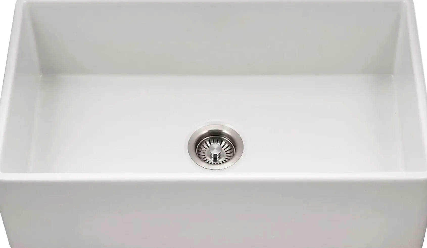 Houzer Platus 33" Fireclay Farmhouse Sink, White, PTG-4318 WH