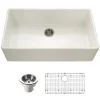 Houzer Platus 36 inch Biscuit Fireclay Apron Front Farmhouse Single Bowl Kitchen Sink - PTG-3600 BQ-C