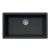 Houzer Quartztone 33 inch Midnite Granite Composite Undermount Single Bowl Kitchen Sink - V-300U MIDNITE