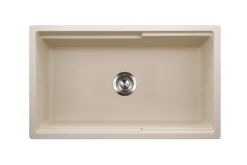 Houzer Quartztone 33 inch Sand Apron Front Farmhouse Granite Composite Workstation Kitchen Sink with Accessories - W-133 SAND-C